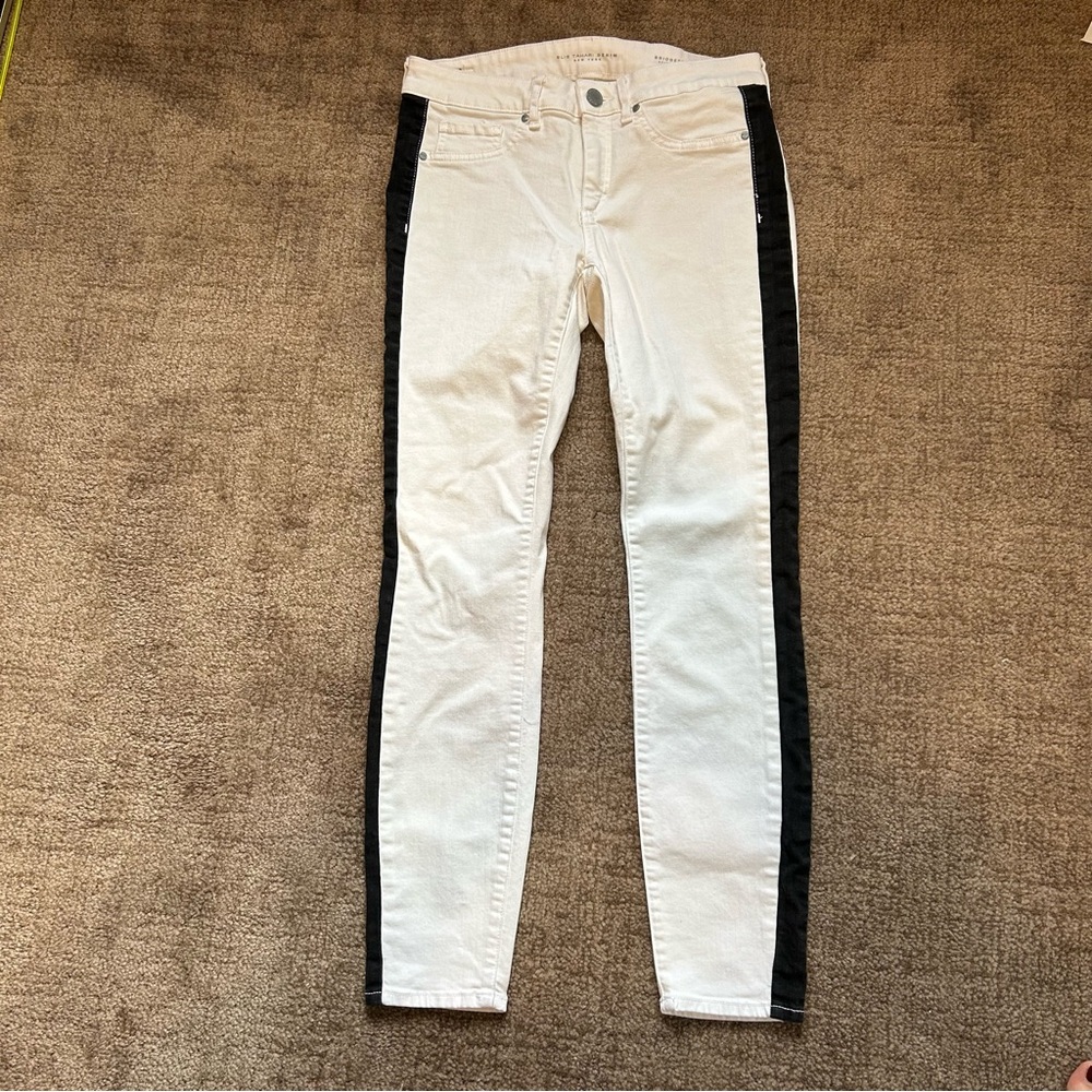 Elie Tahari Women's White and Black Skinny Jeans